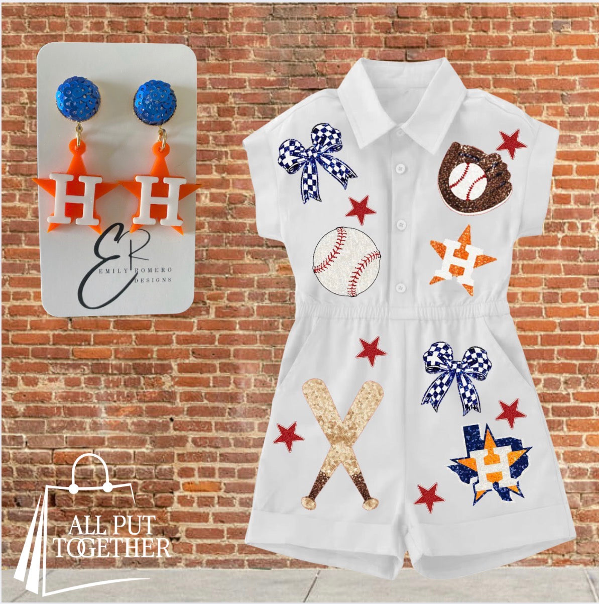 Houston Astros Sequin Romper