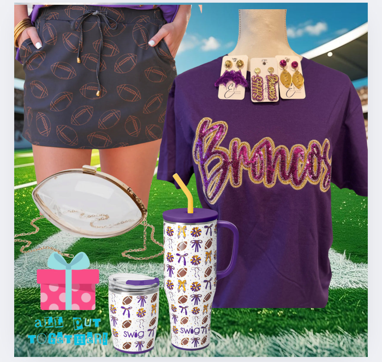 Broncos Sequin Tee