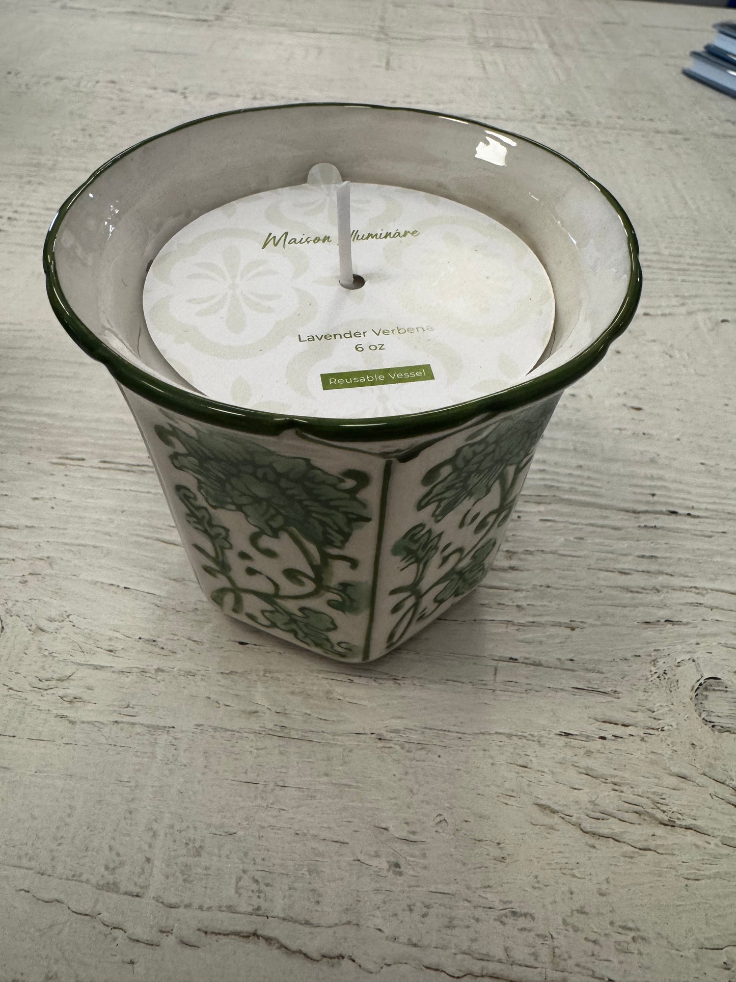 Lavender Verbena Candle in Ceramic Container