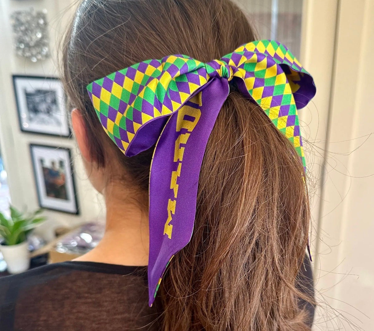 Mardi Gras Twilly/Skinny Scarf