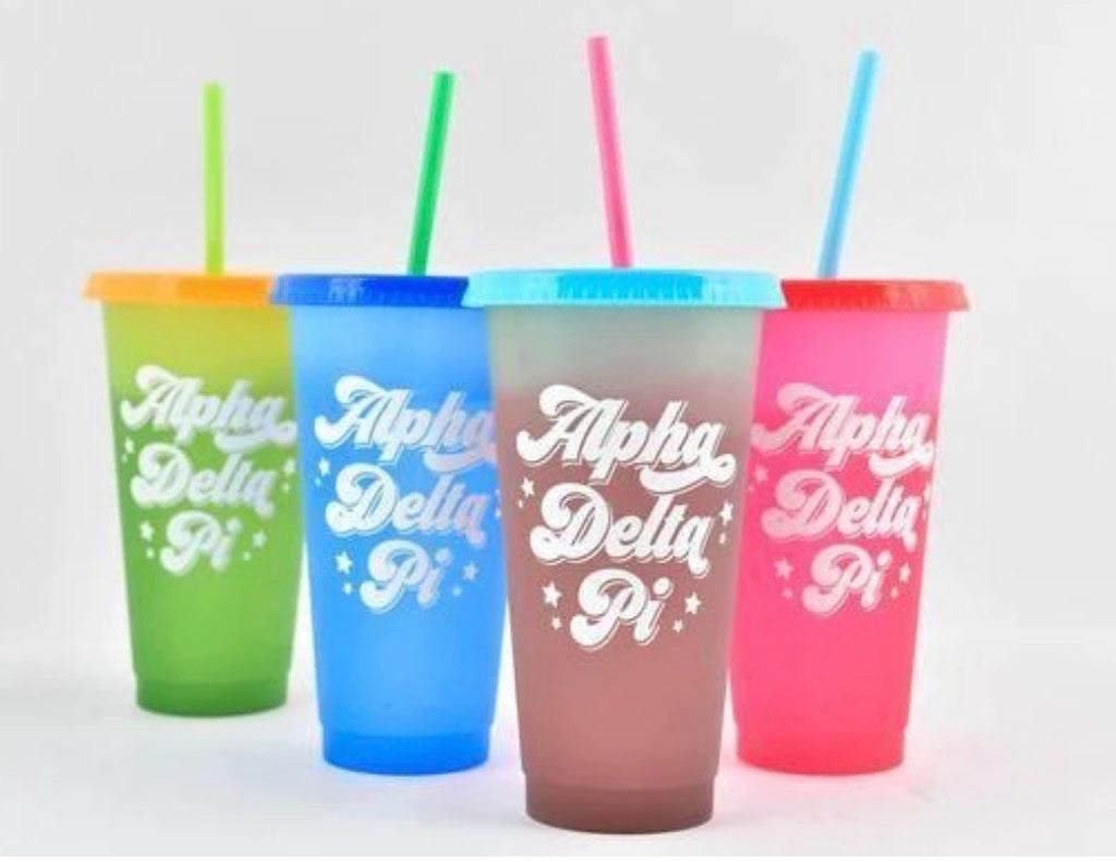 Set of 4 Color Changing Sorority Cups