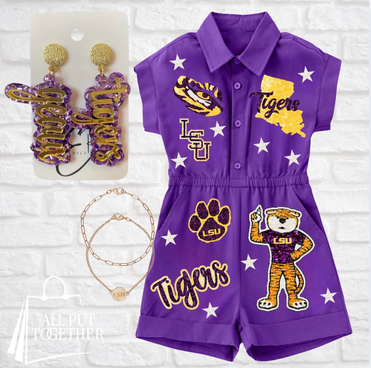 LSU Tigers Sequin Romper
