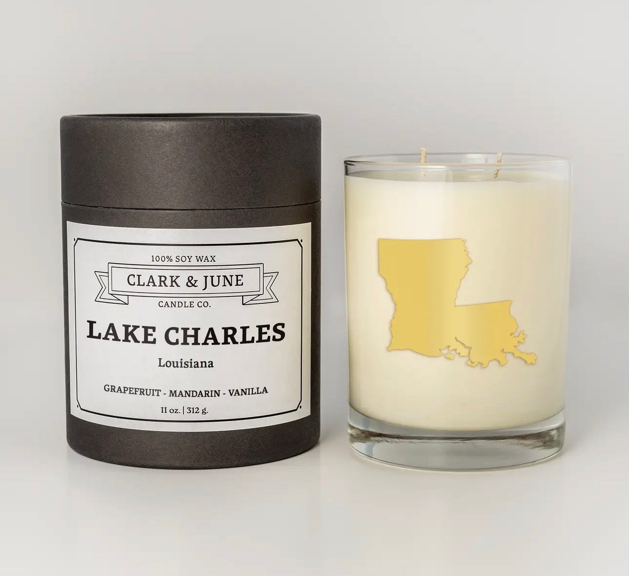 Whiskey Glass Lake Charles Candle