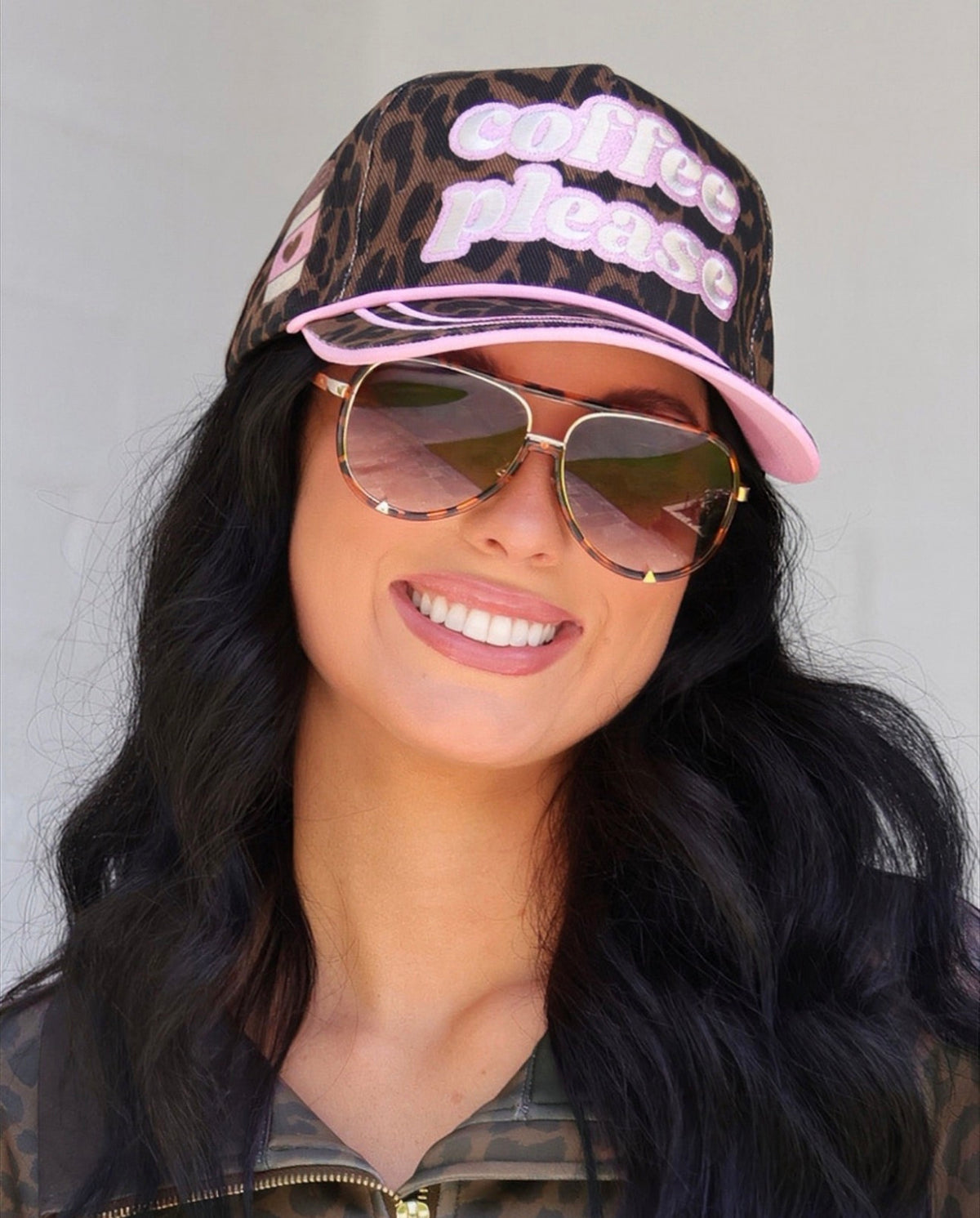 Leopard Coffee Please Hat