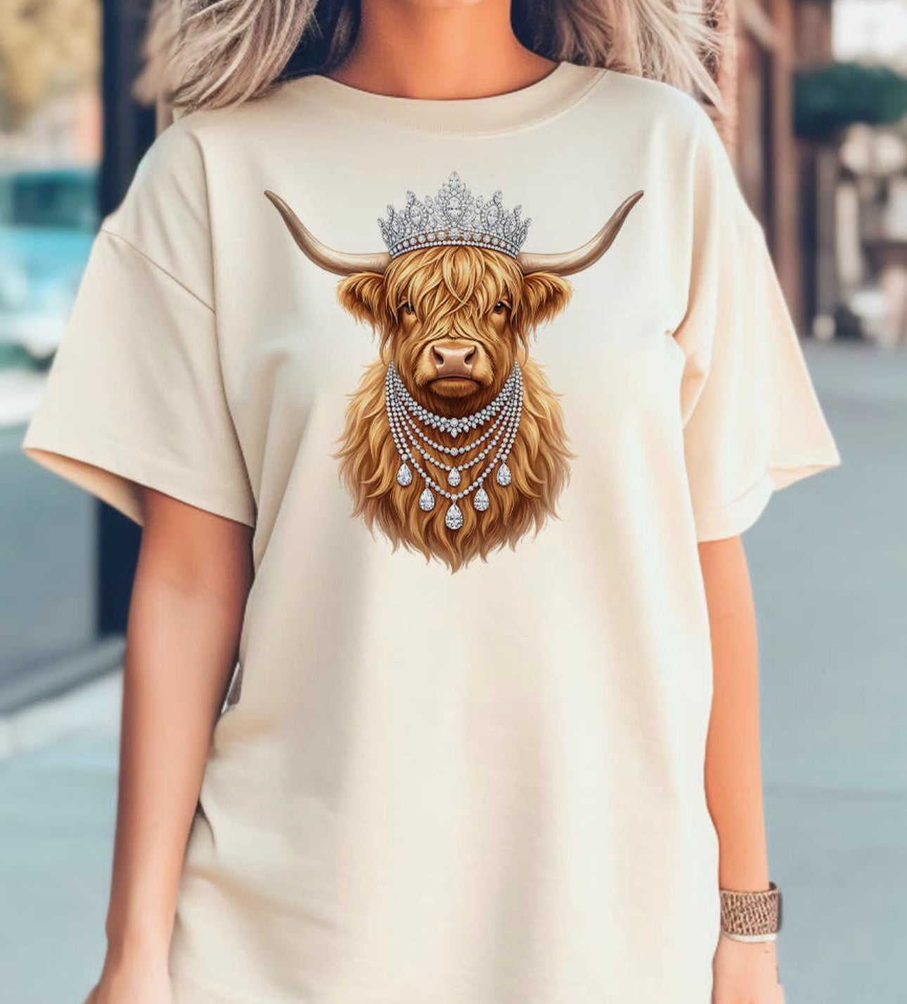 Bling Bougie Highland Cow TShirt