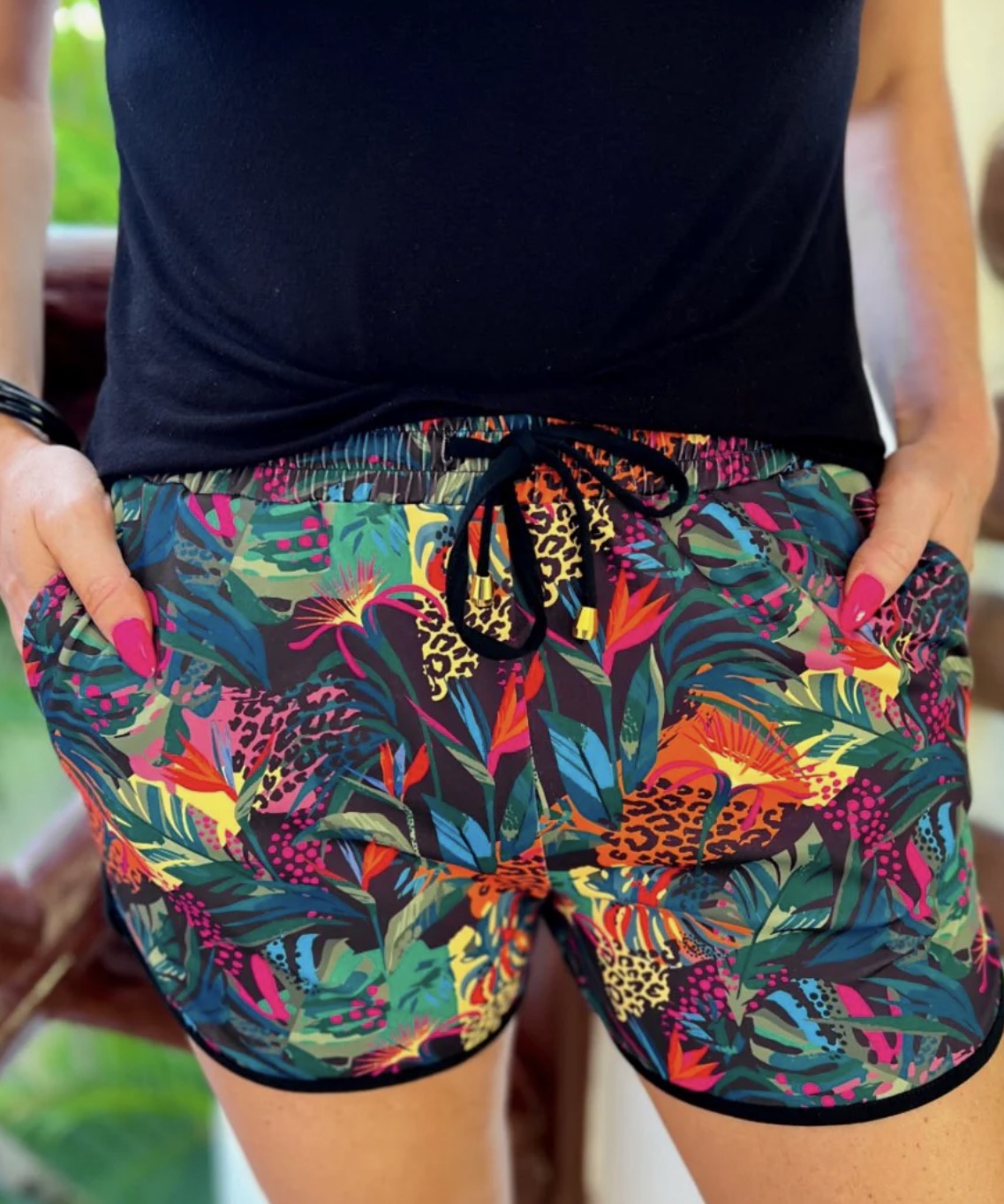 Jungle Black Everyday Shorts