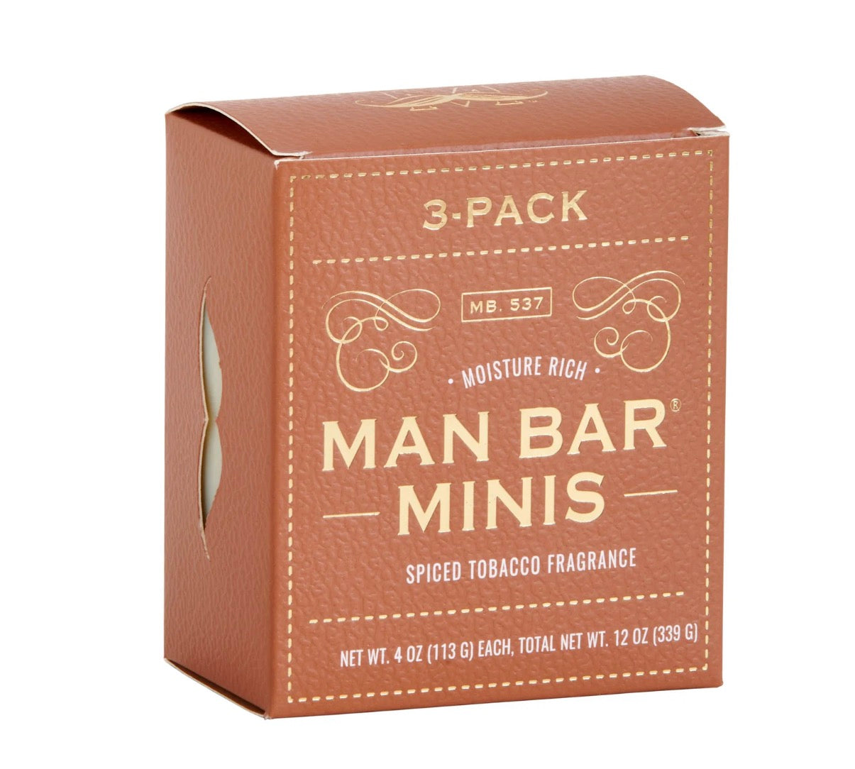Man Bar Miniature Spiced Tobacco 3pc Gift Set
