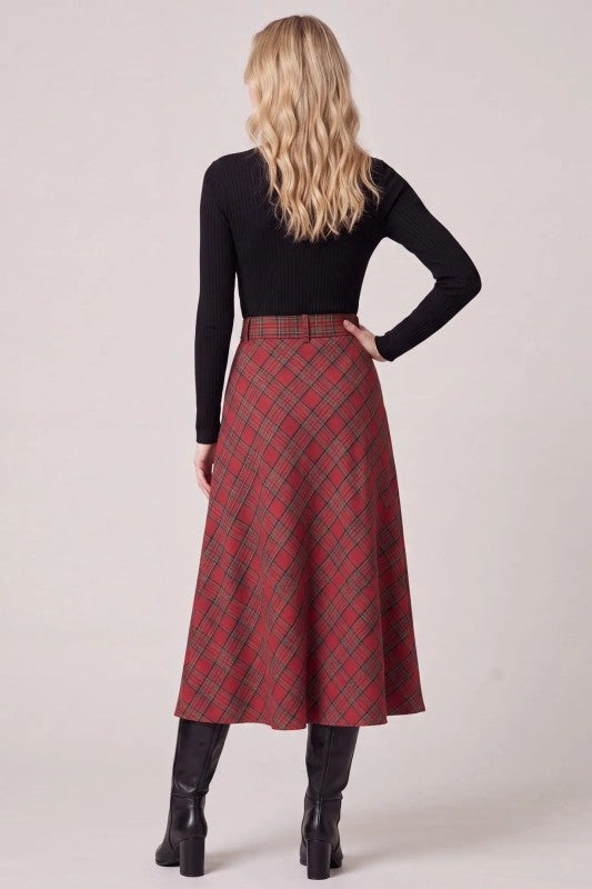 Woven Plaid Combo Dress