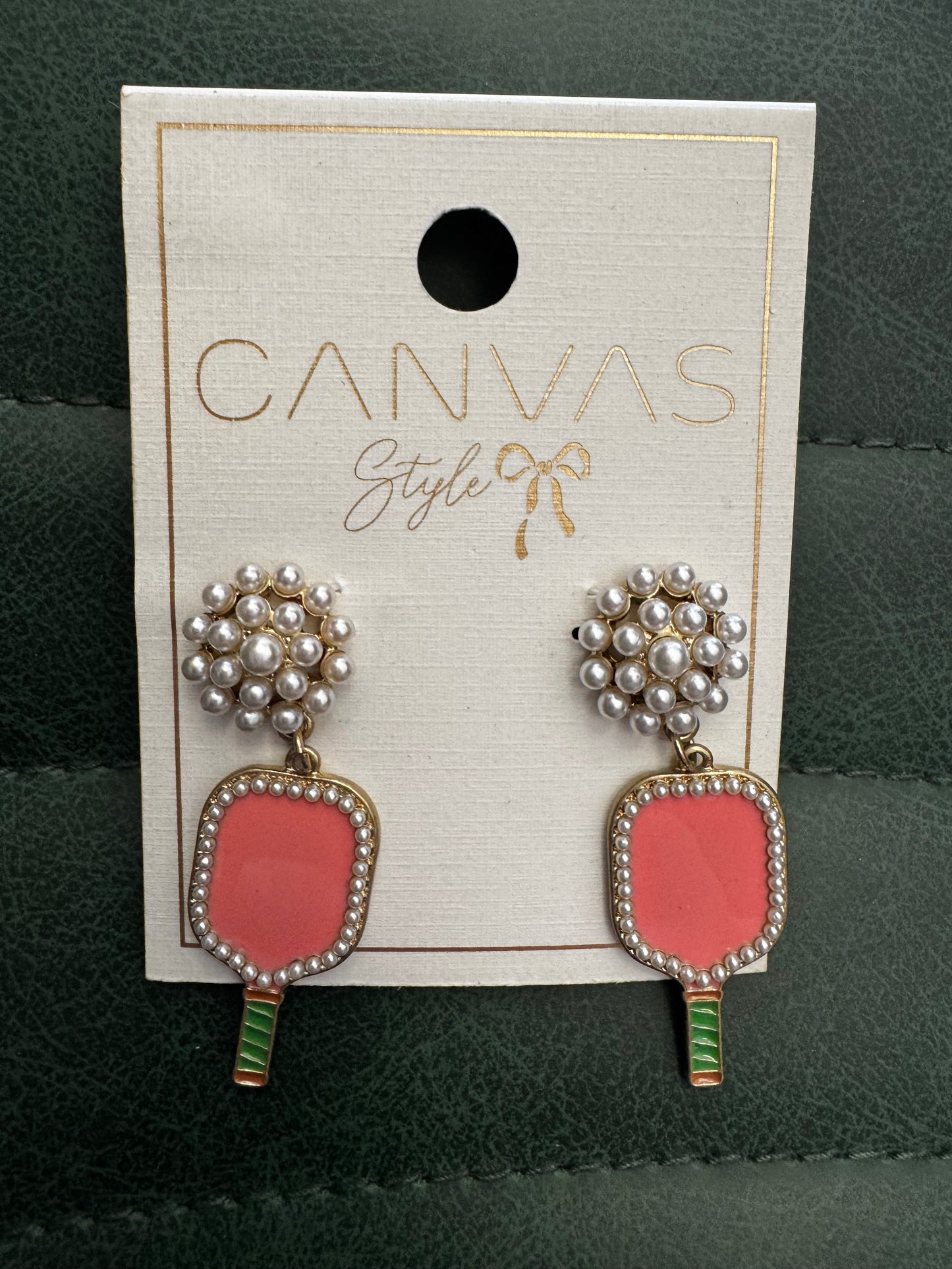 Pearl Cluster Pickleball Earrings
