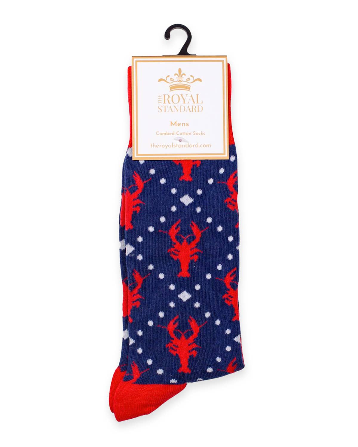 Men's Crawdad Craze Socks Navy/Red One Size