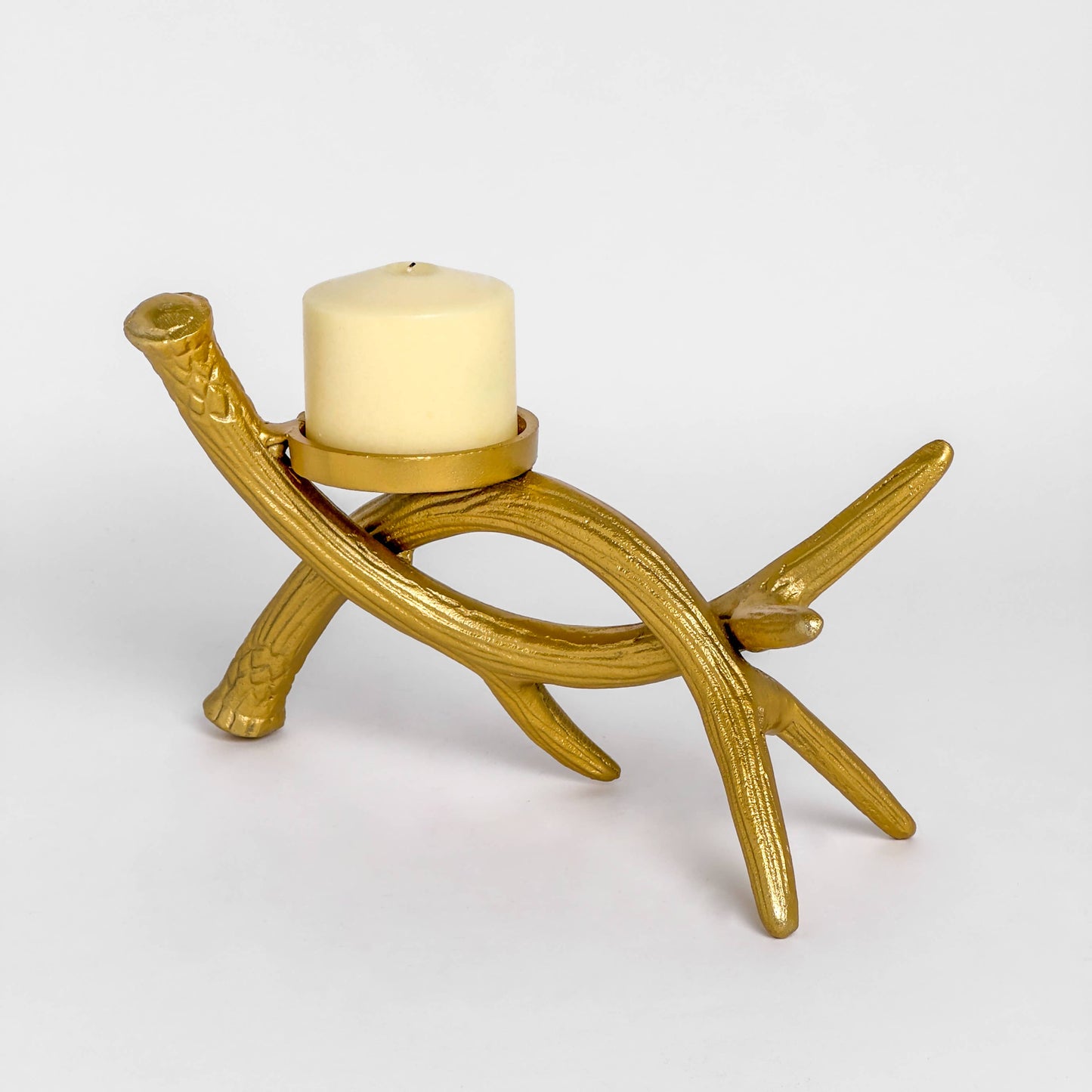 Gold Antler Candle Holder