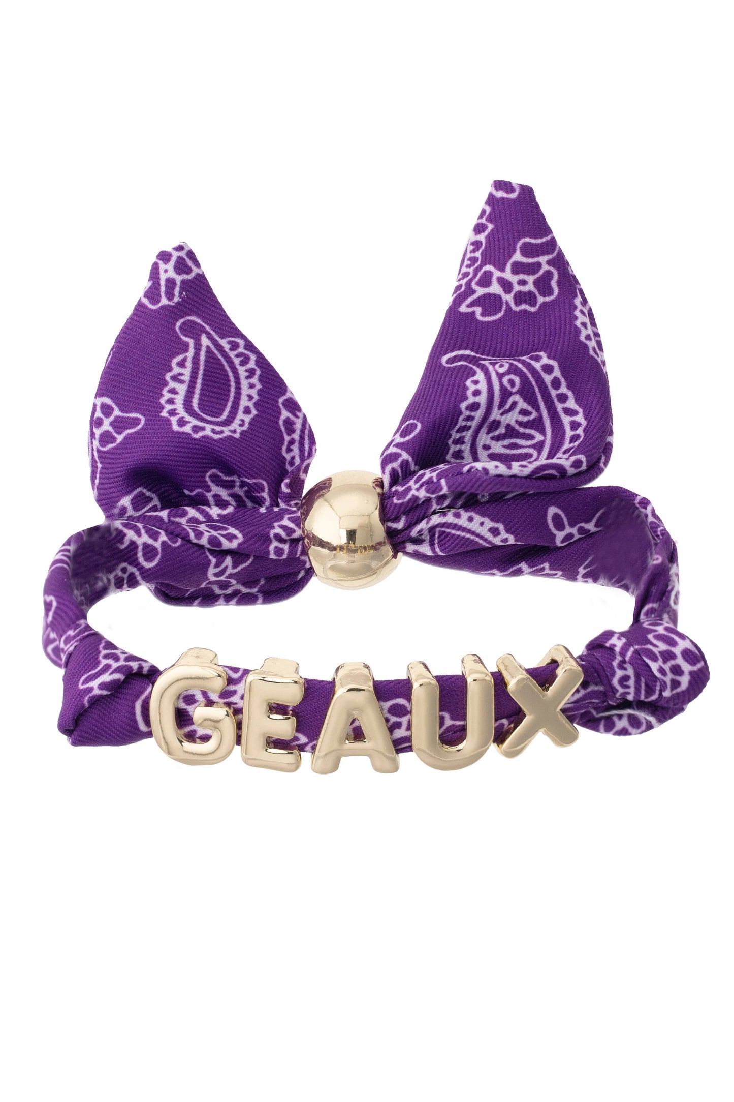Geaux Tigers Bandana Slider Bracelet