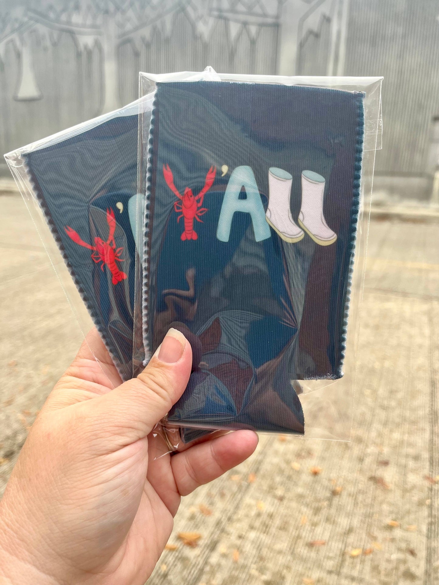 Crawfish season can cooler, yβall crawfish koozies