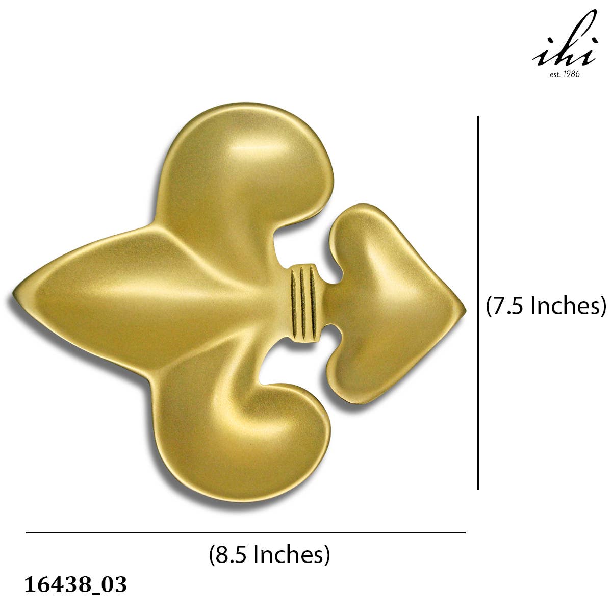 GOLD Fleur de Lisa SHAPED PLATE