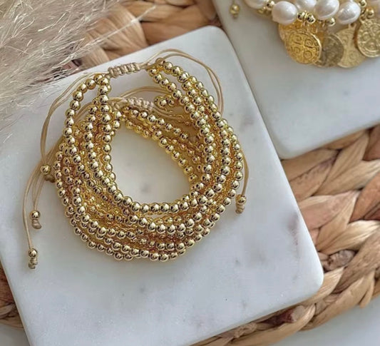 Adjustable Triple Strand Tarnish Free Bracelet