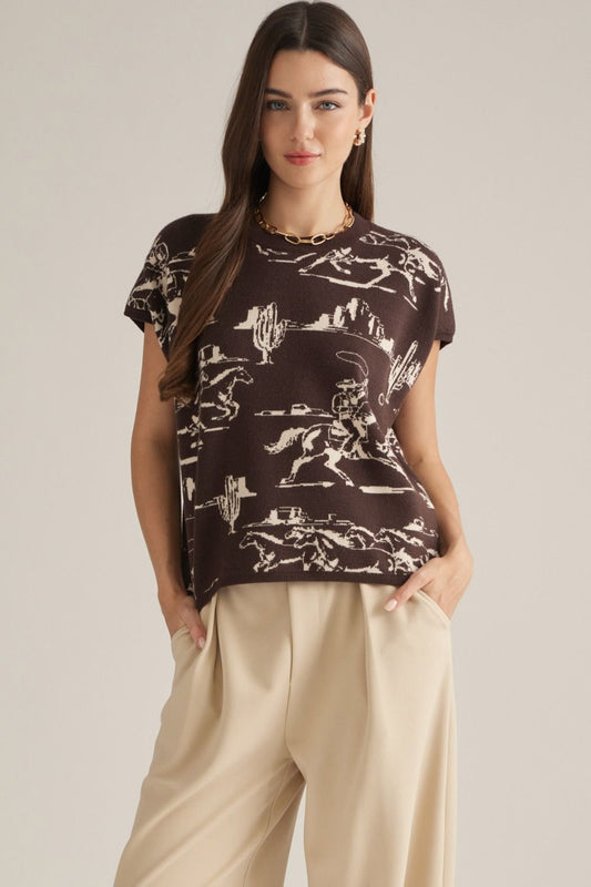 Let’s Go Rodeo Short Sleeve Sweater