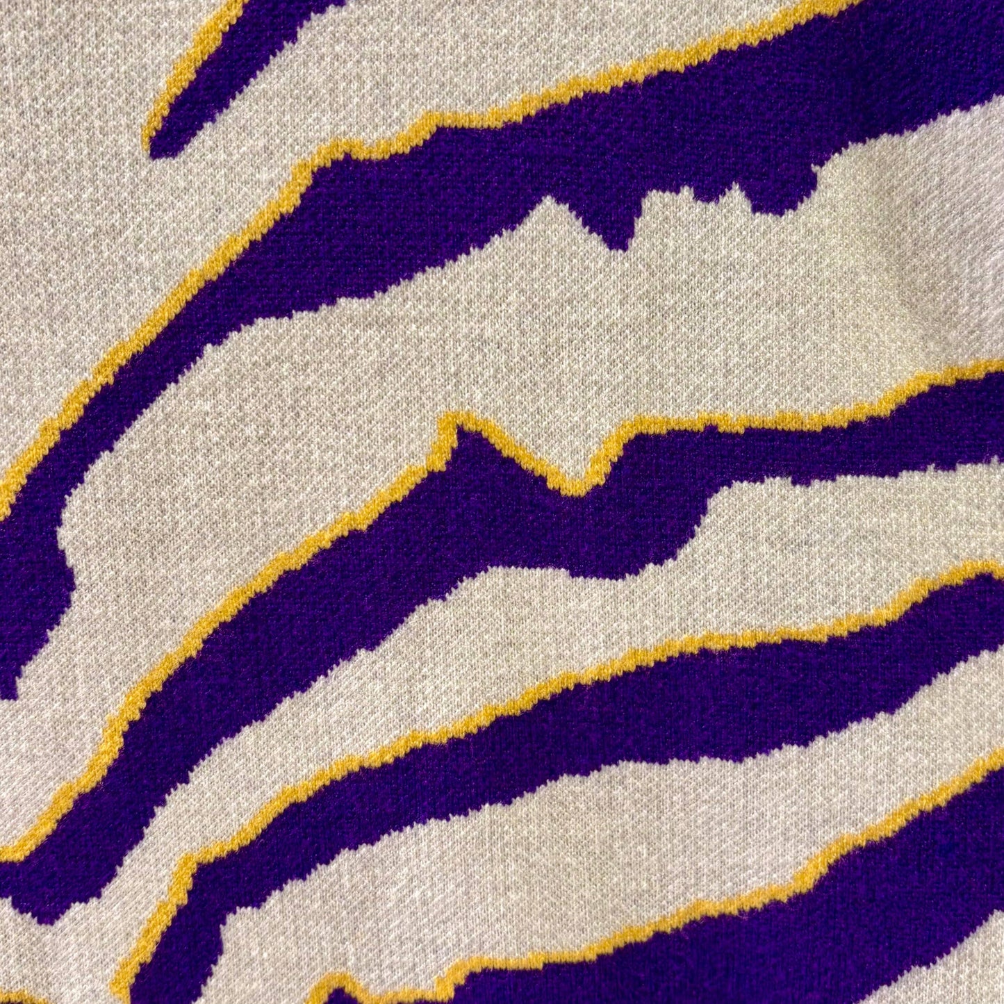 Purple Gold Tiger Game Day Print Knit Vest Top 