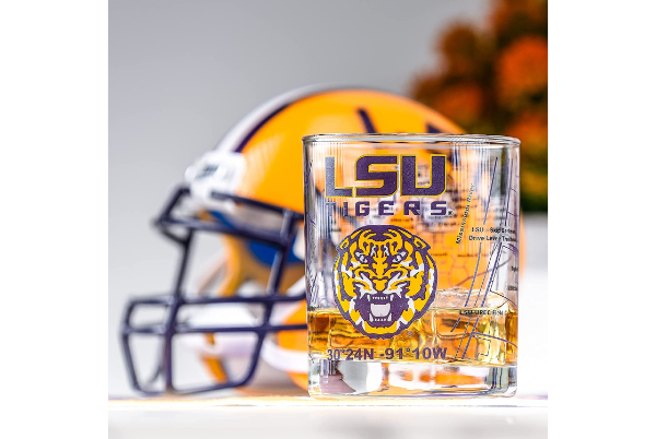 LSU Whiskey Glass Set (2 Low Ball)