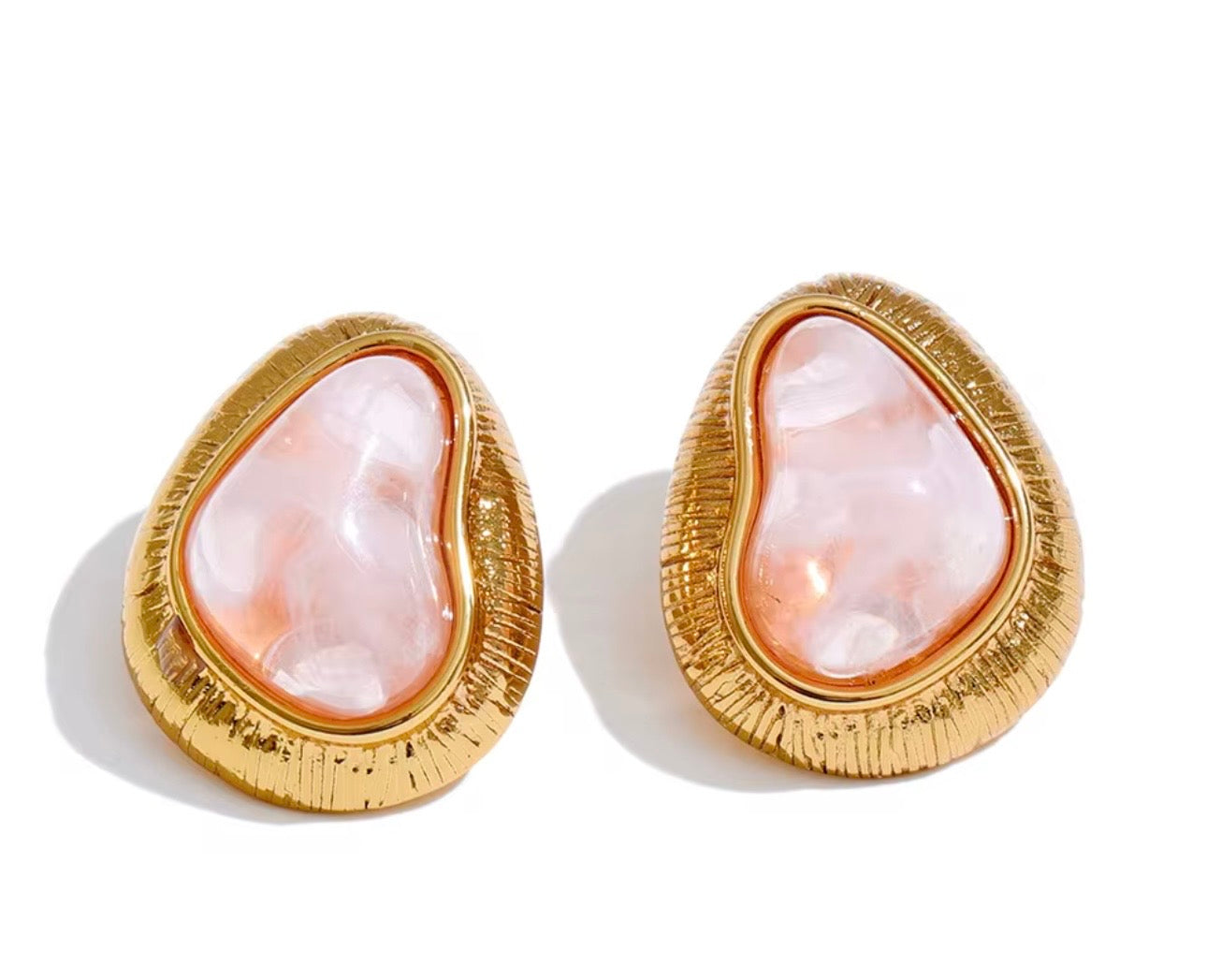 Vintage Stone Stud Earrings