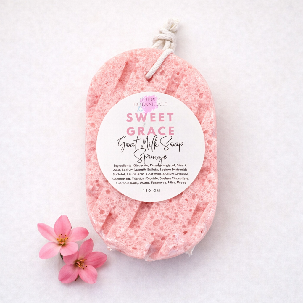 Goat’s Milk Soap Infused Sponge- Sweet Grace Scent
