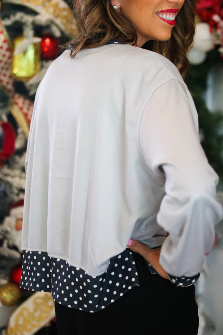 Polka Dot Bow Tree Pullover