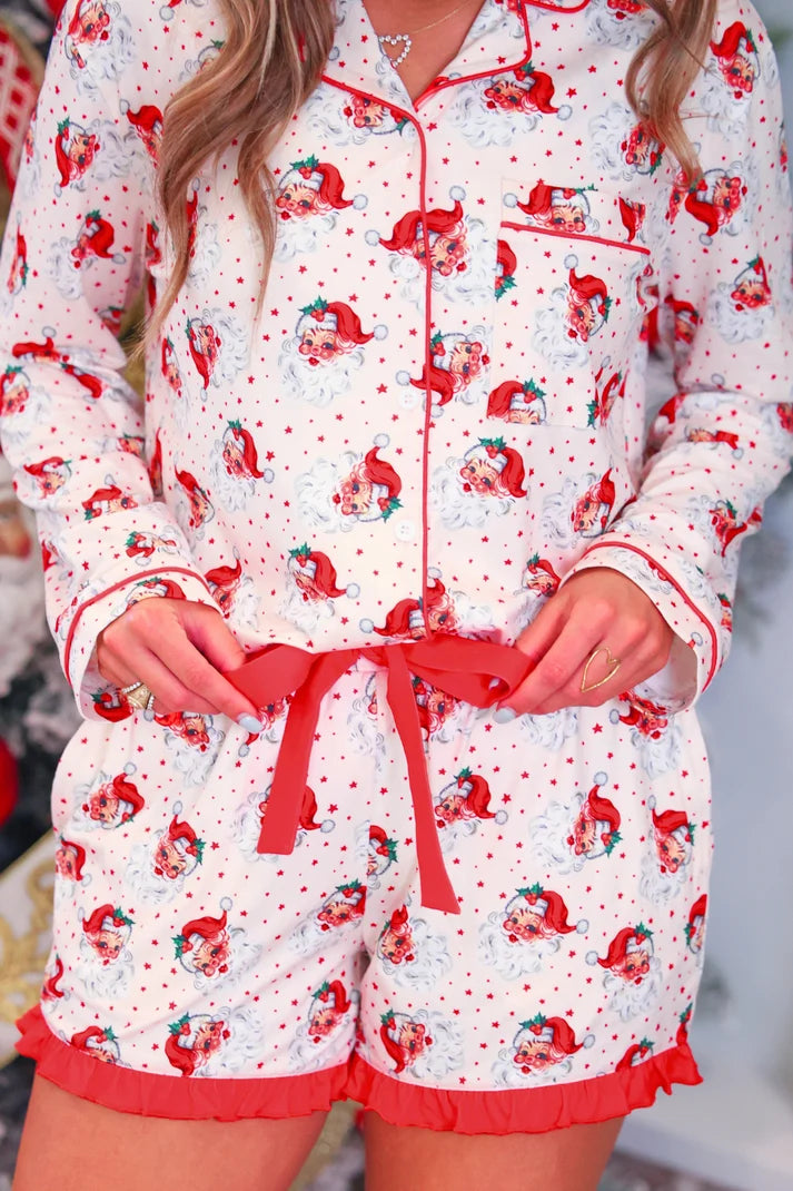 Vintage Santa Ruffle PJs