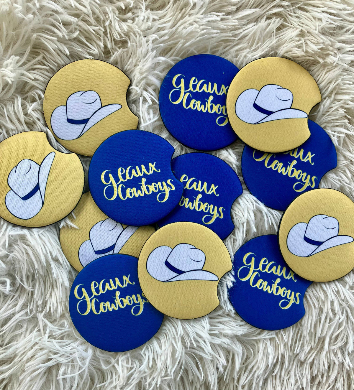 Geaux MSU Cowboys Inspired Car Coasters 