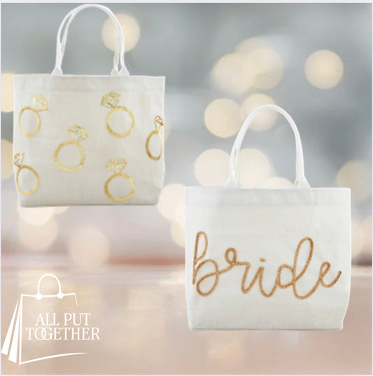 Sequin Bridal Tote Bag
