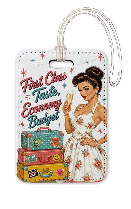 Sassy girl, Luggage Tag, First Class Taste