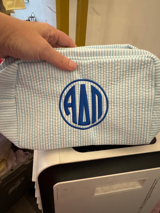 ADPI Seersucker Cosmetic Bag