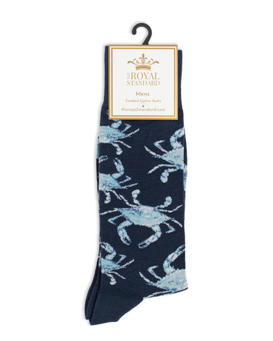 Navy Crab Socks
