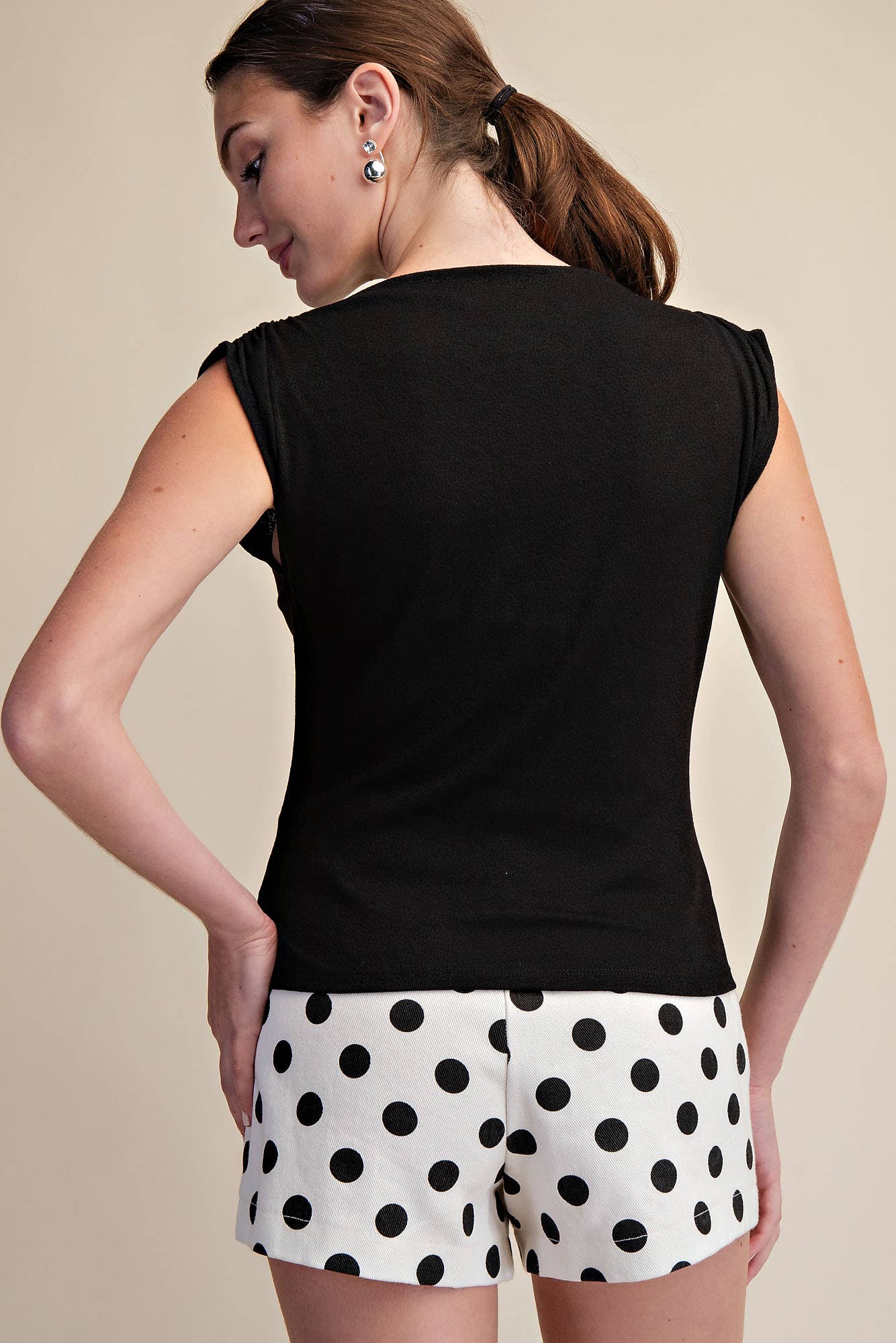 Cowl Neck Knit Top