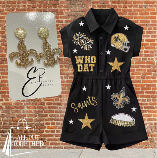 Saints Sequin Romper
