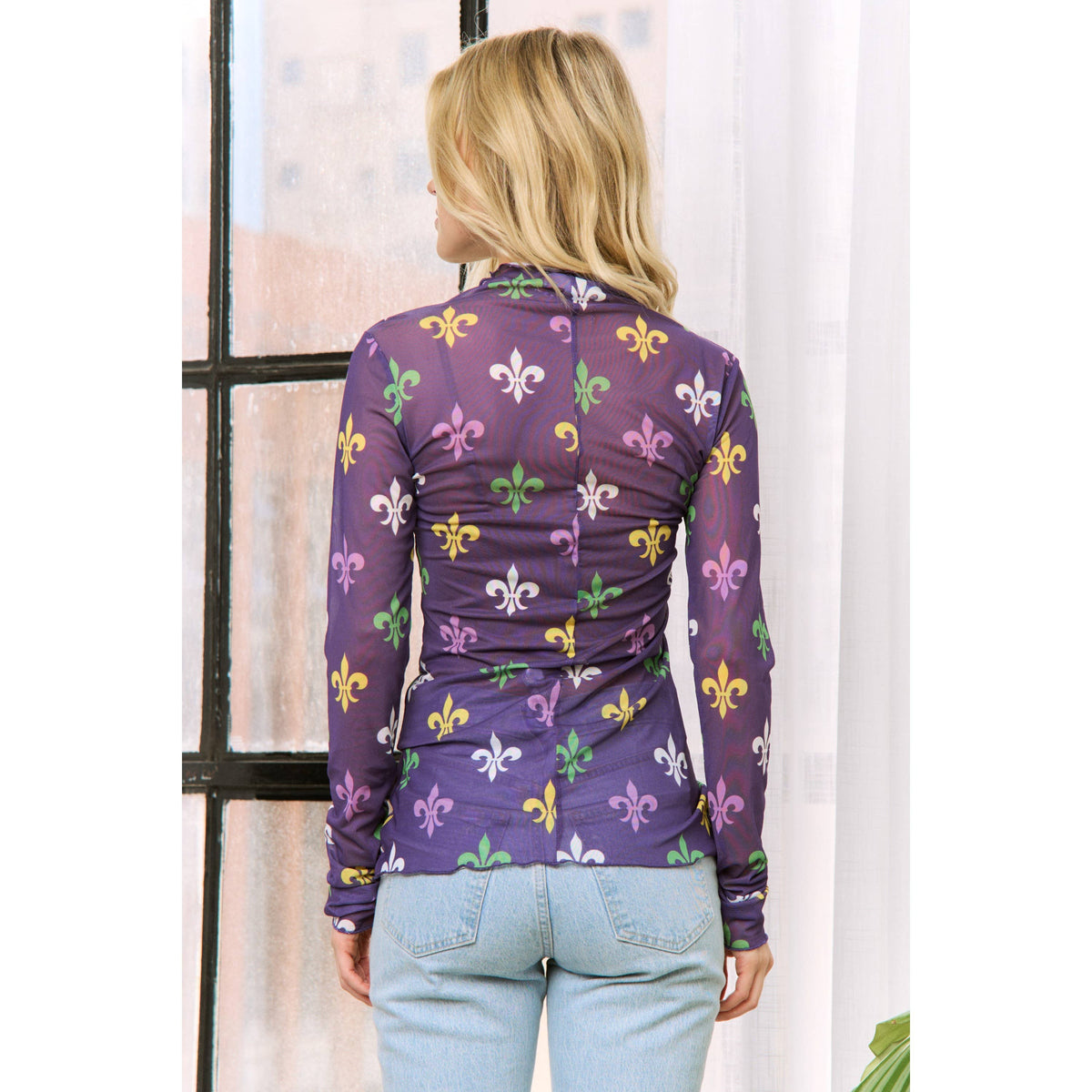 Mardi Gras Mesh Top