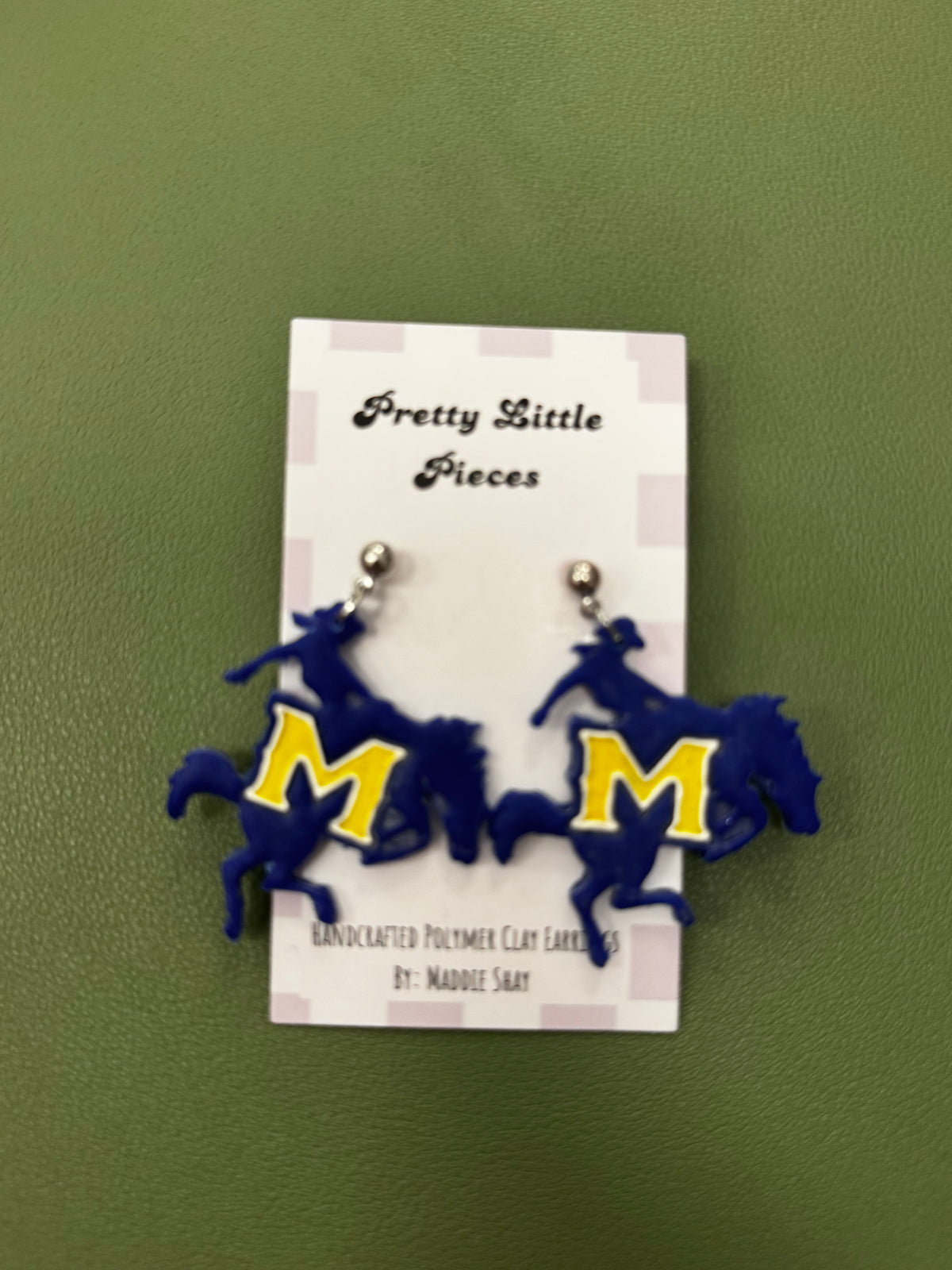 McNeese Clay Logo Earrings
