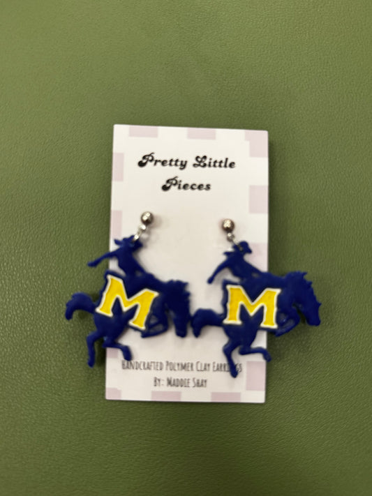 McNeese Clay Logo Earrings