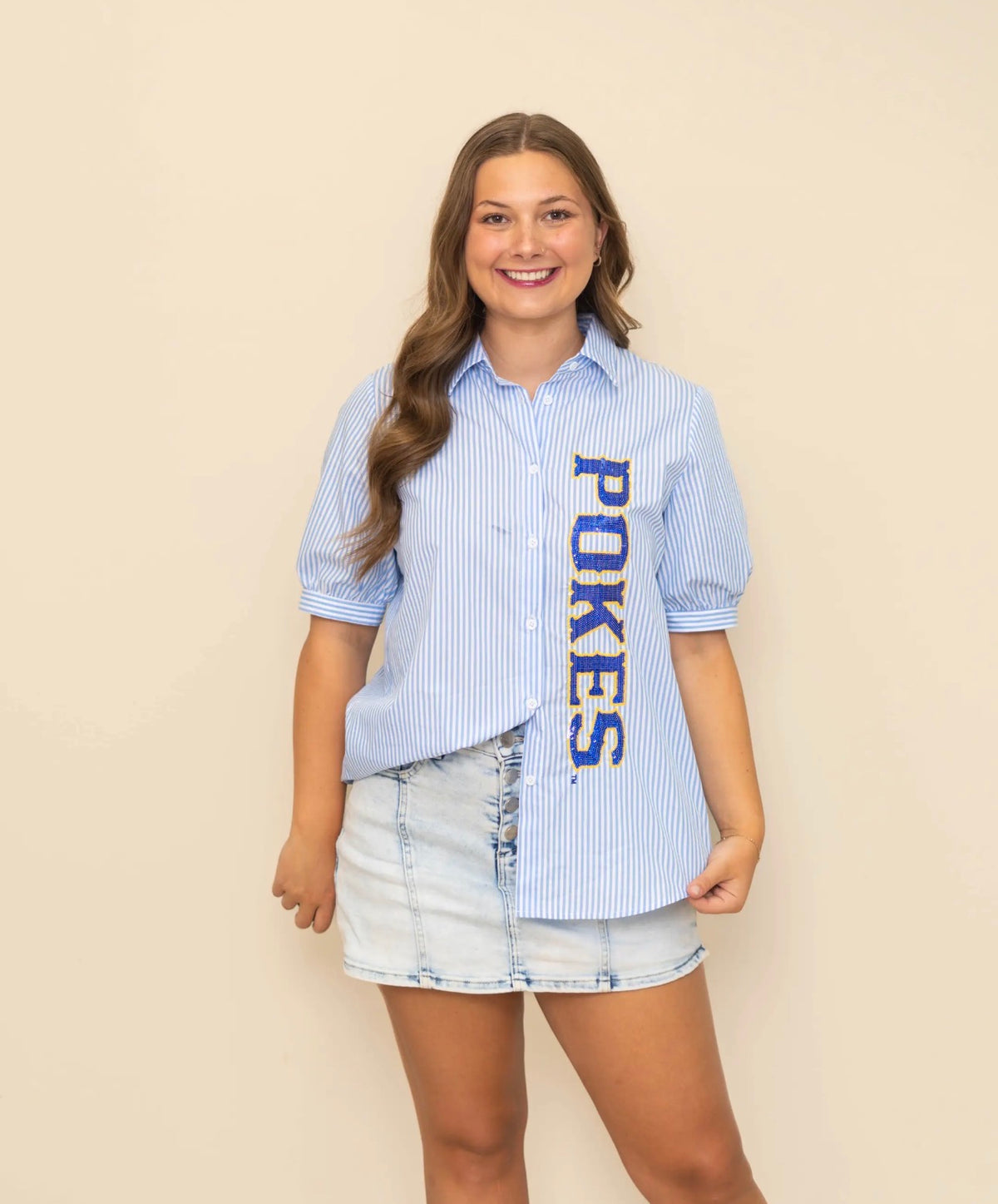 Pokes Sequin Button Down
