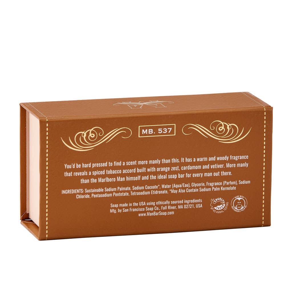 Spiced Tobacco Man Bar natural soap — men's bold bar soap with warm spiced tobacco scent | All Put Together