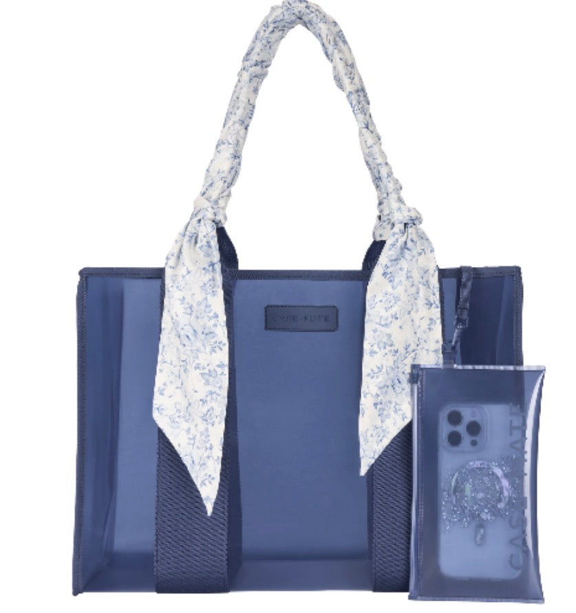 Jelly tote bag — clear & colorful waterproof tote for beach or everyday use | All Put Together
