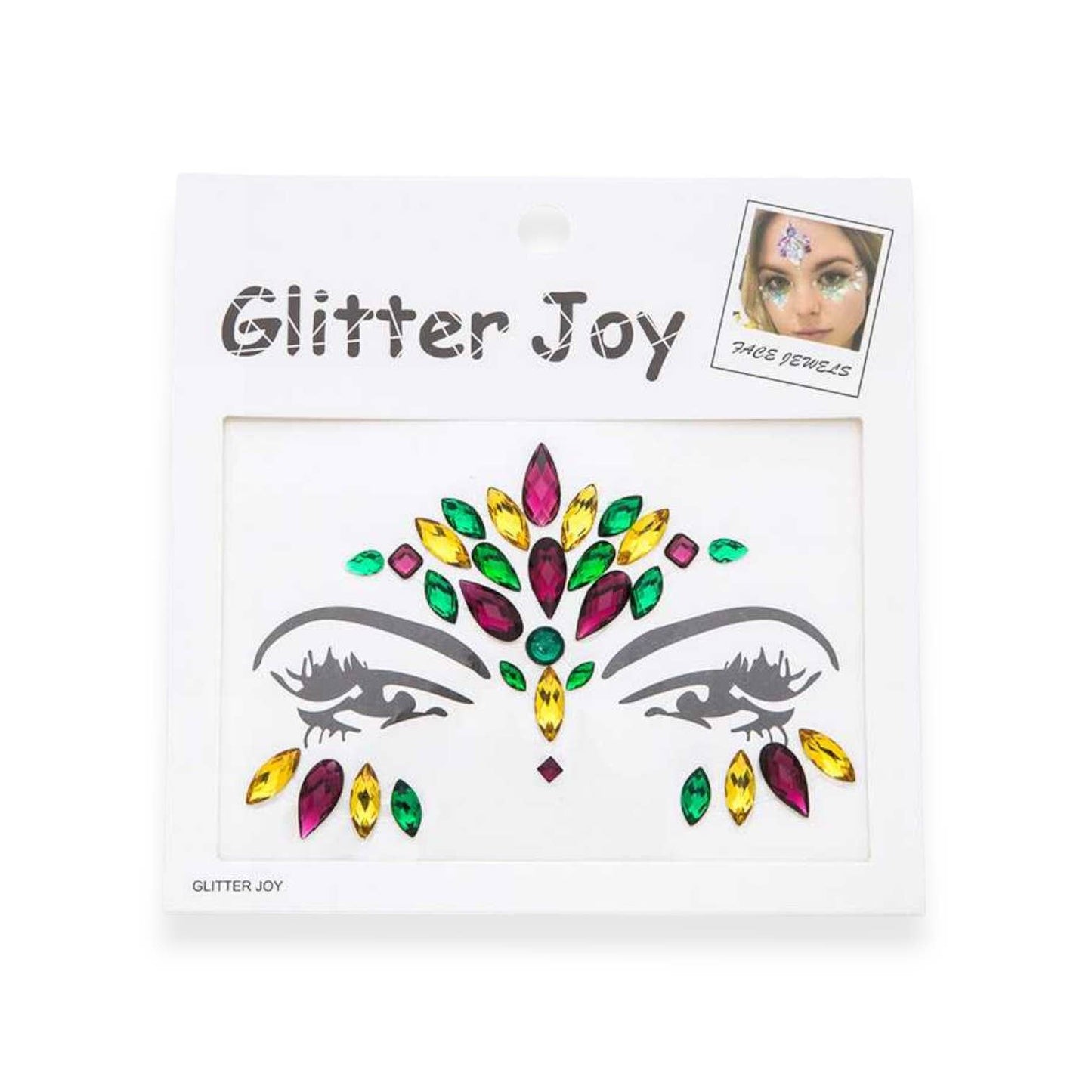 Mardi Gras Face Jewels Sticker