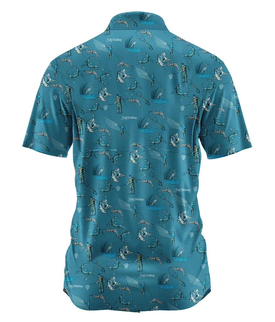 Grocery Shoppin’ Performance Button Up