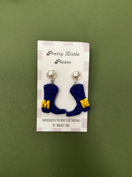 McNeese Clay Boot Earrings