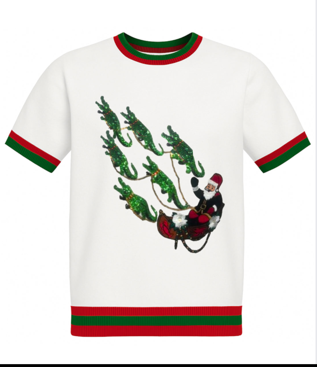 Cajun Christmas Alligator Sweater
