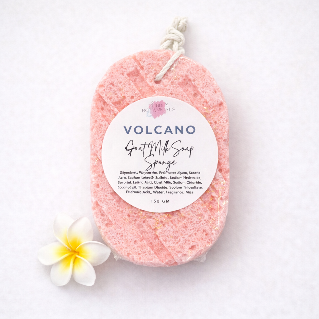 Goat’s Milk Soap Infused Sponge - Volcano Scent
