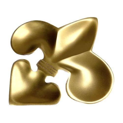 GOLD Fleur de Lisa SHAPED PLATE