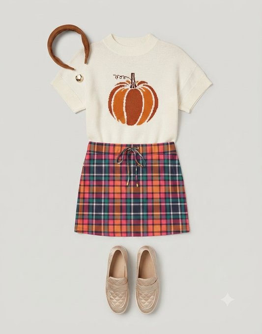 Everyday Skorts - Fall Plaid