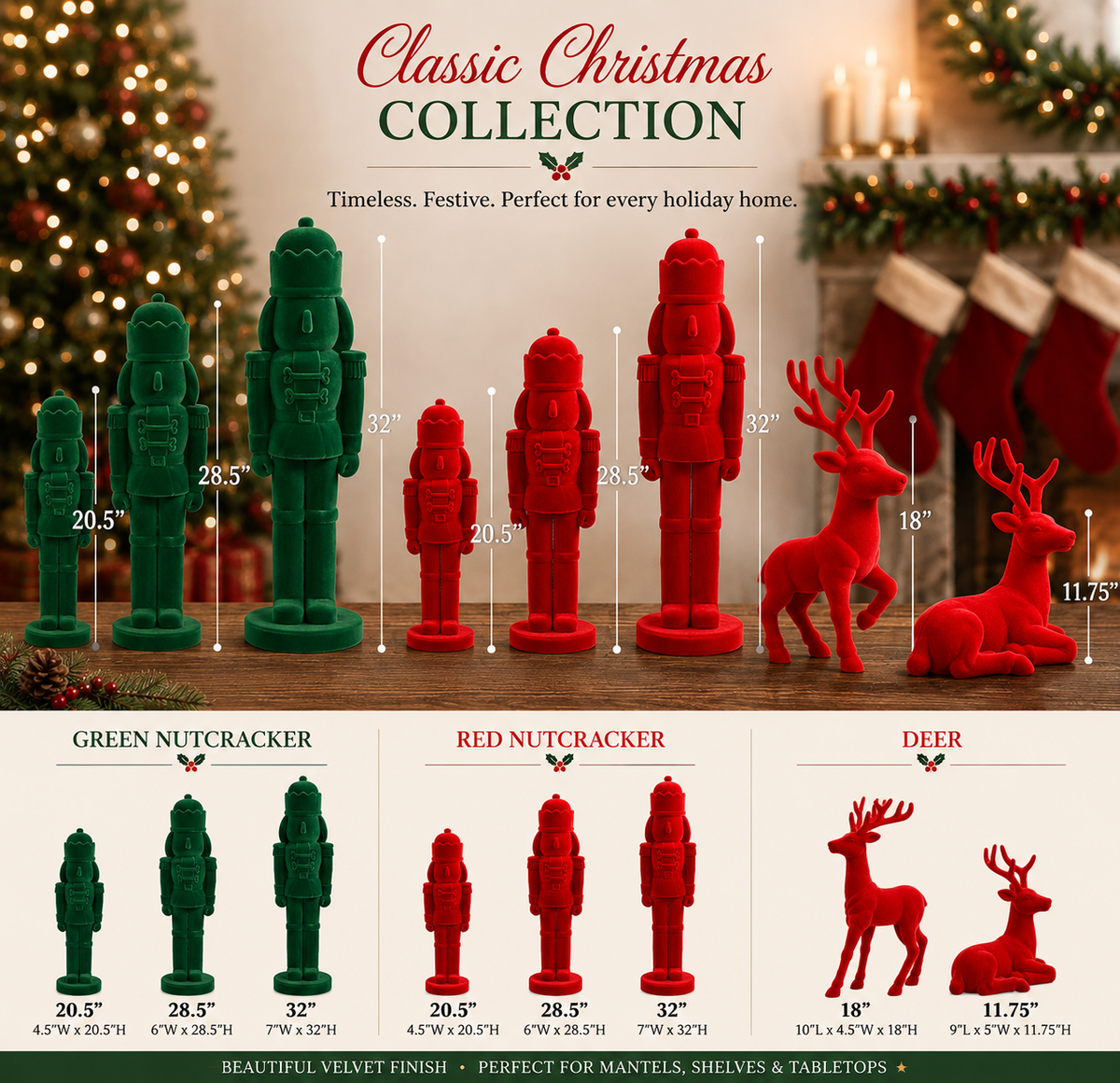 Flocked Christmas Decor