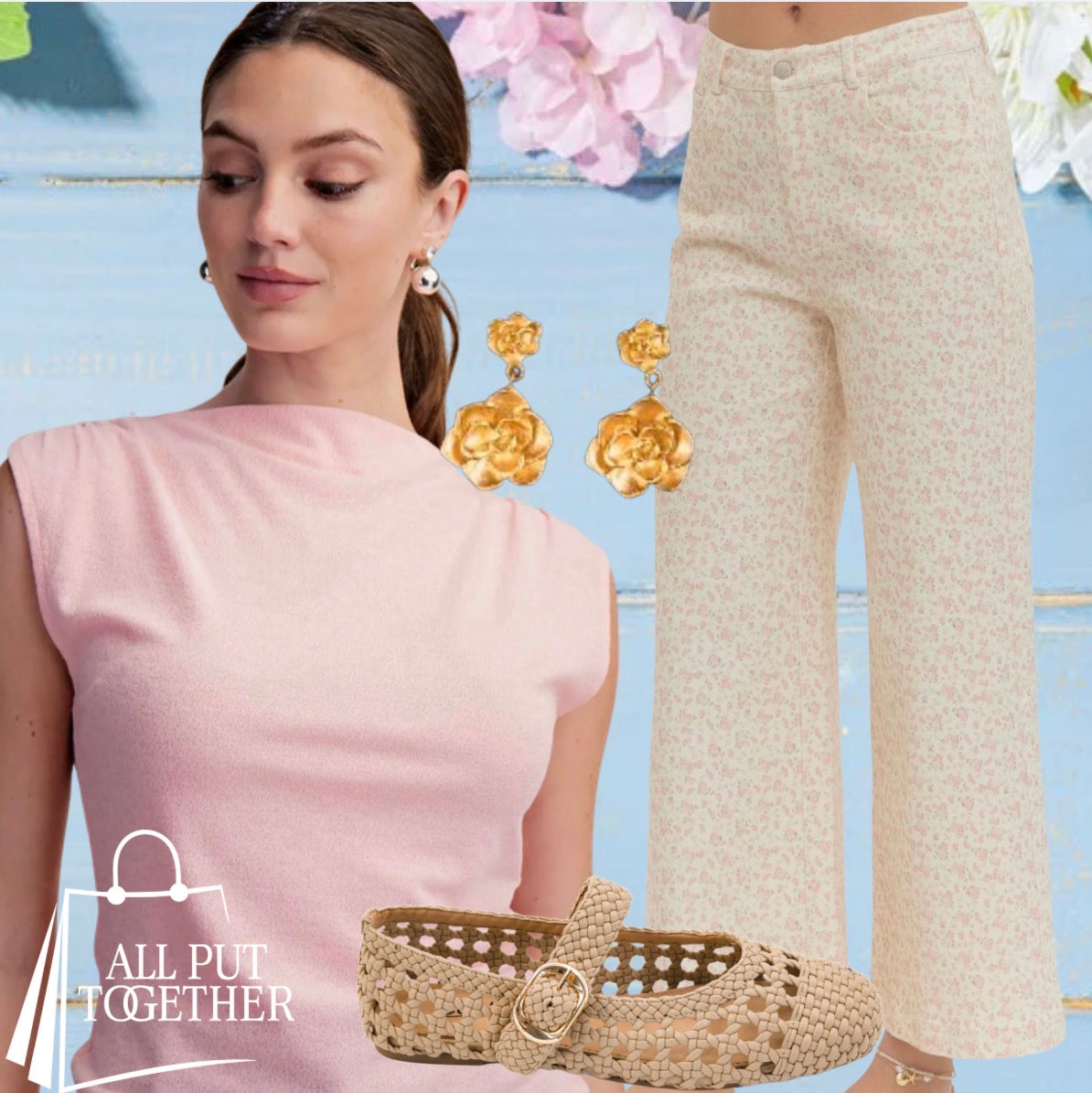 Pink Blossom Jeans