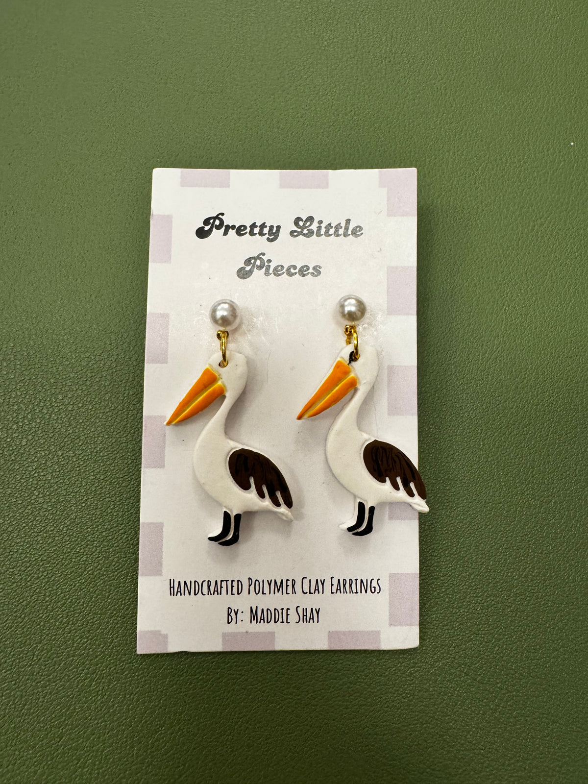 Pelican Clay Earrings