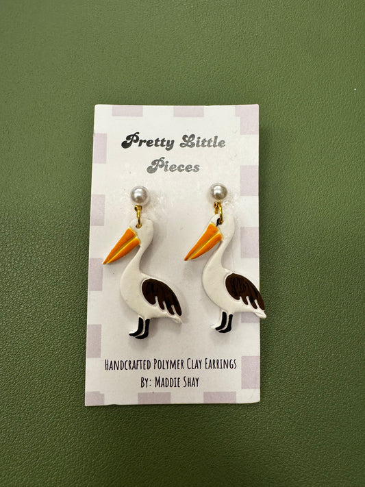 Pelican Clay Earrings